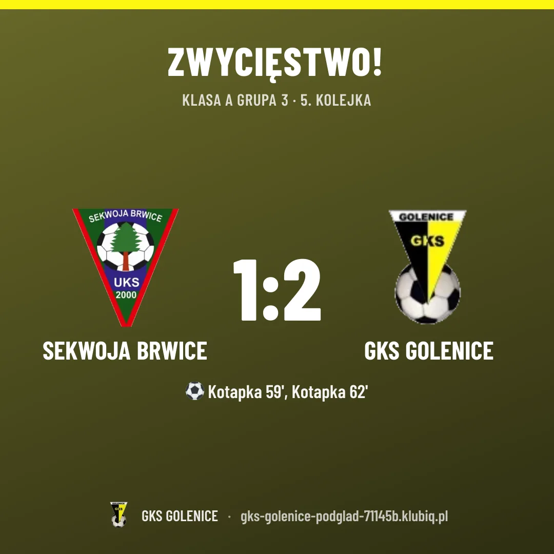 Sekwoja Brwice 1:2 GKS Golenice