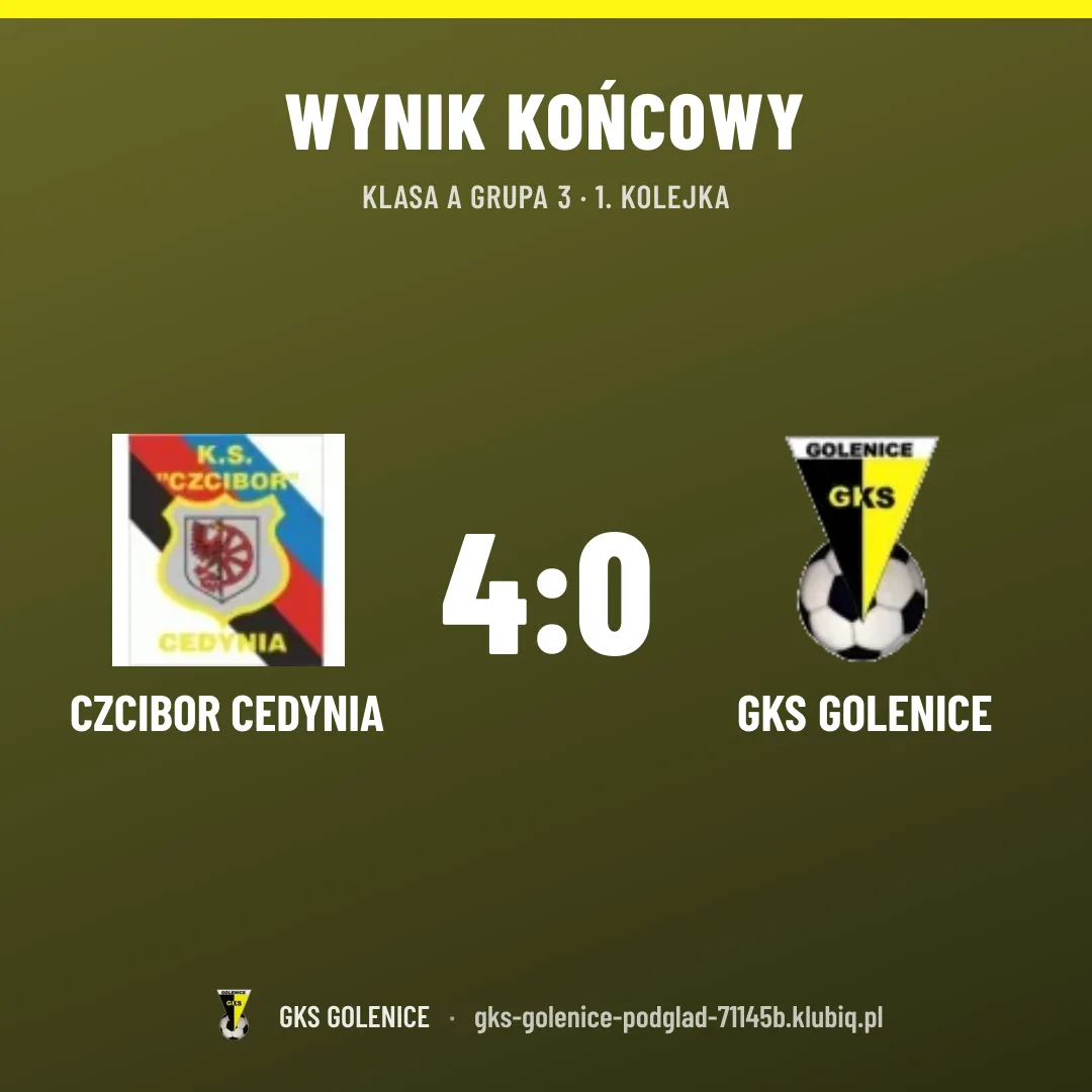 Czcibor Cedynia 4:0 GKS Golenice